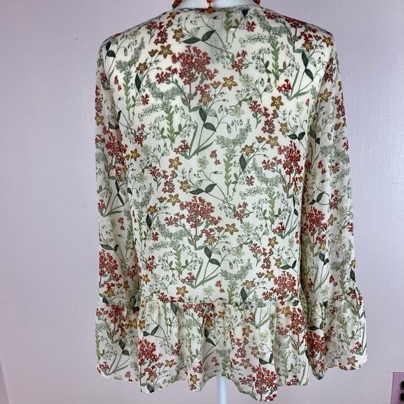 Max Studio Sheer Boho Blouse NWT - Picture 2 of 6